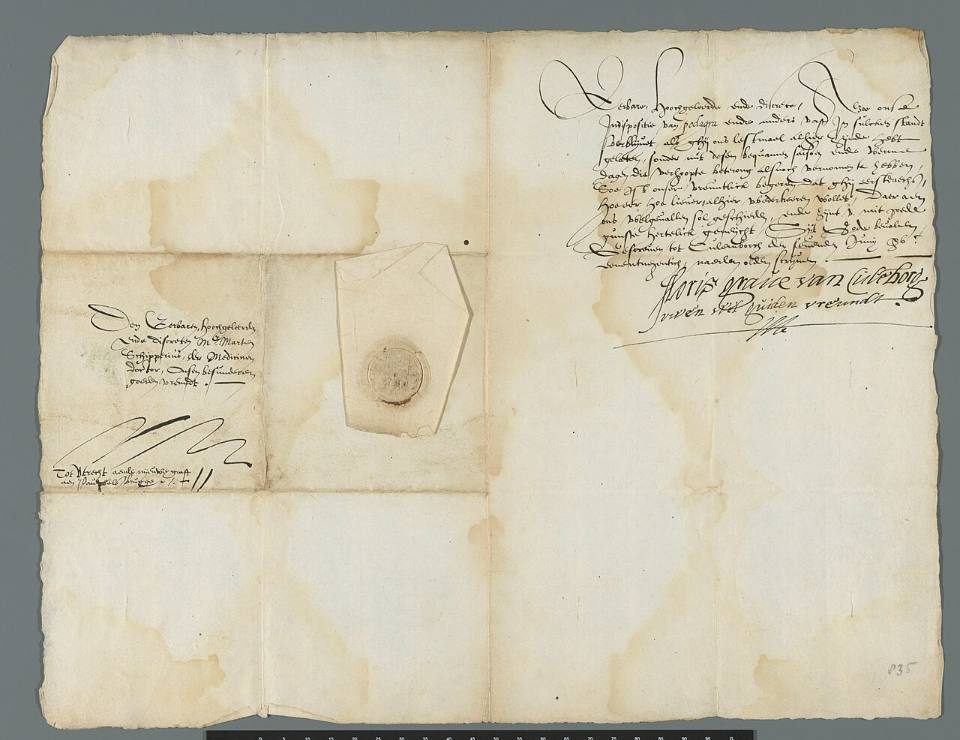A handwritten letter of Floris van Pallandt, Count of Culemborg (Rijksmuseum) (illustrative demo image, not the contributor's own)
